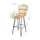 Balka Rattan Counter Stool With Armrests Set Of 2 Rattan And Black South Shore