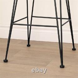 Balka Rattan Counter Stool with Armrests Set of 2 Rattan and Black South Shore