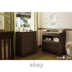 Changing Table Espresso Furniture Drawers Nursery Baby Armoire South Shore Angel