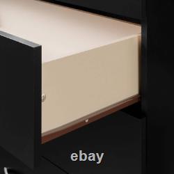 Double Dresser 6-Drawer Bedroom Furniture Storage Organizer with Metal Handles