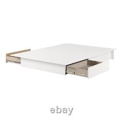 Fusion 2-Drawer Platform bed Pure White South Shore