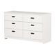 Hulric 6-drawer Double Dresser, Pure White