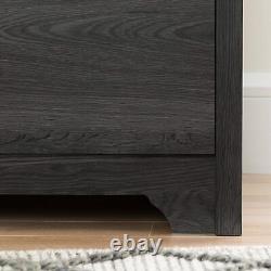 Modern 5-Drawer Chest Dresser Bedroom Clothes Storage Organizer Dark Gray Finish
