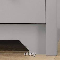 Modern 5-Drawer Chest Upright Dresser Bedroom Office Arts Supplies Storage Gray