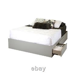 South Shore 10236 VITO Twin Mates Bed 39in With 3 Drawers Soft Gray