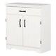 South Shore 33w Engineered Wood 1-drawer With 2-door Storage Cabinet In White
