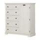 South Shore 48.75x47x19.5 Chest Of Drawers Particle Board Winter Oak White