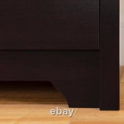 South Shore 6-Drawer Dresser 59.25 with Metal Knobs, Built-In Dampers Chocolate