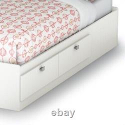 South Shore Affinato Full Mates Bed in Pure White