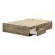 South Shore Arlen Mates Bed With 3 Drawers Full Weathered Oak