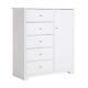 South Shore Armoire 48.75x 47 5-drawers 5-shelves Particle Board Pure White