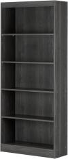 South Shore Axess 5-shelf Bookcase Gray Oak