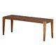 South Shore Balka 47w Wood And Woven Leather Bench In Brown