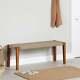 South Shore Balka Wood And Rope Bench Beige And Natural
