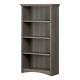 South Shore Bookcase 57.62 Maple Faux Wood 4-shelf With Adjustable Shelves Gray