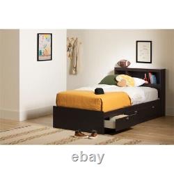 South Shore Cakao Twin Storage Mates Bed in Chocolate