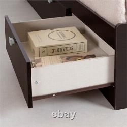 South Shore Cakao Twin Storage Mates Bed in Chocolate