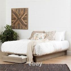 South Shore Canada Primo Engineered Wood Full Queen Storage Platform Bed in Oak