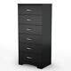 South Shore Chest Drawers 6-drawer Step One Pure Black