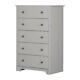 South Shore Chest Of Drawer 31.25 W X 48.75 H, Particle Board In Soft Gray
