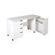 South Shore Crea Craft Table On Wheels With Sliding Shelf, Storage Drawers An