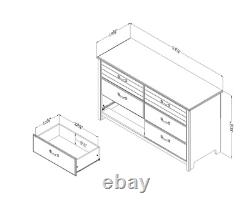 South Shore Dresser 31.25' x 53.5 x 19.5 Particle Board 6-Drawer Fall Oak