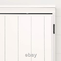 South Shore Farnel 2-Door Storage Cabinet-Pure White, Tall with 4