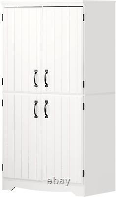 South Shore Farnel 4-Door Storage Cabinet-Pure White, Tall