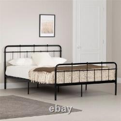 South Shore Fernley Metal Complete Bed Queen Pure Black