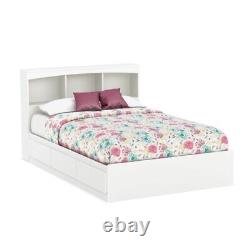 South Shore Full Bookcase Storage Bed in Pure White