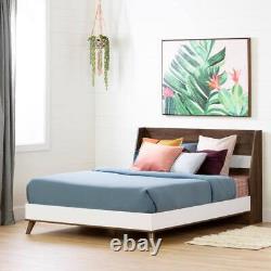 South Shore Full Platform Bed (35.75x55.5x76.75) Natural Particle Board Brown