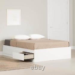 South Shore Furniture 14.75 H x 55.5 W x 76.5 D White Wood Full Size Bed ers
