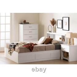 South Shore Furniture 14.75 H x 55.5 W x 76.5 D White Wood Full Size Bed ers