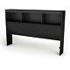 South Shore Furniture 3270093 Spark 54 Full Bookcase Headboard In Pure Black 327