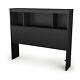 South Shore Furniture 3270098 Spark Twin Bookcase Headboard In Pure Black 327009