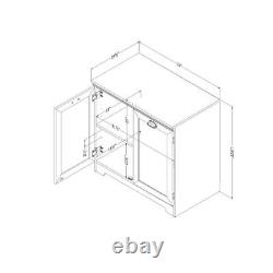 South Shore Furniture 32.5Hx33Wx19.5D White Particle Board Storage Cabinet