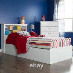 South Shore Furniture 39 Fusion Mates Bed with 3 Drawers, Twin, Pure White