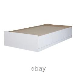 South Shore Fusion Wood Twin Mates Drawer Bed in White
