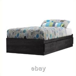 South Shore Fynn Twin Mates Bed with 3 Drawers in Gray Oak