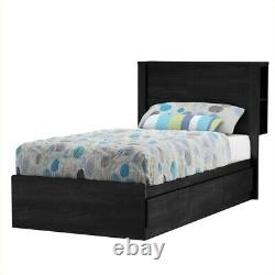 South Shore Fynn Twin Mates Bed with 3 Drawers in Gray Oak