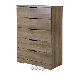 South Shore Holland 5-Drawer Chest Gray Oak Gray