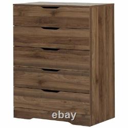 South Shore Holland 5 Drawer Chest in Natural Walnut