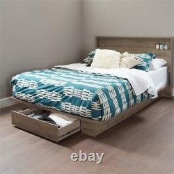 South Shore Holland Platform Bed and Headboard Set Full/Queen Weathered Oak