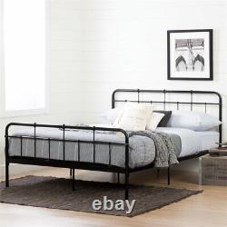 South Shore Holland Queen Metal Spindle Bed in Black