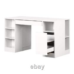 South Shore Home Office Furniture 30 H x 53 W x 24 D White Wood Computer Desk