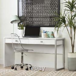 South Shore Interface Desk with 2 Drawers, Pure White