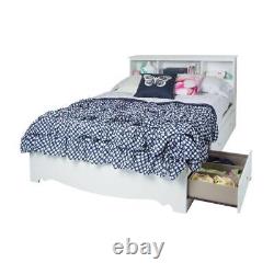 South Shore Kids Bed 14Hx56Wx76.25D Crystal 3-Drawer Pure White Full Storage