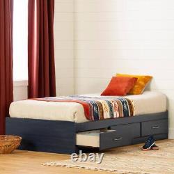 South Shore Kids Bed Laminated Particle Board Blueberry Twin with Drawer Storage