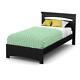 South Shore Kids Bed Standard Particle Board Wood Frame Pureblack Twin Furniture