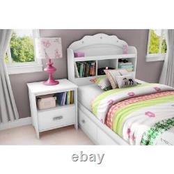 South Shore Kids Bedroom Furniture 14.62 H 40.5 W x 76.5 D Teenager White